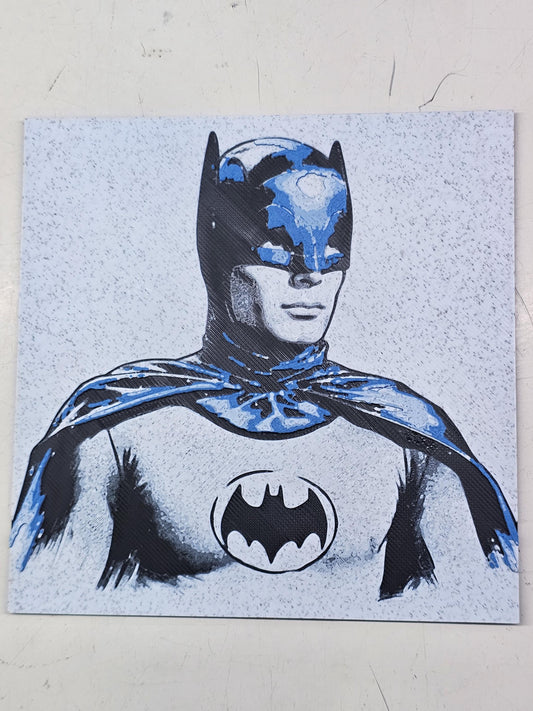 Batman, Adam West 3D Printed Hueforge Fan Art