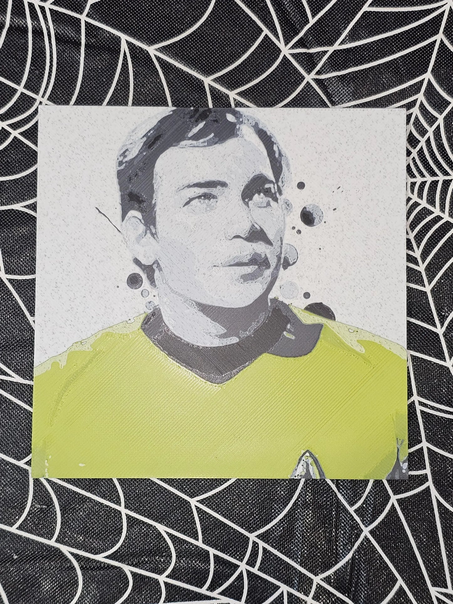 BB-8 Silver Background Star Wars 3D Printed Hueforge Fan Art