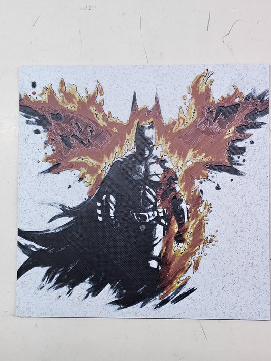 Batman, The Dark Knight, Christian Bale 3D Printed Hueforge Fan Art