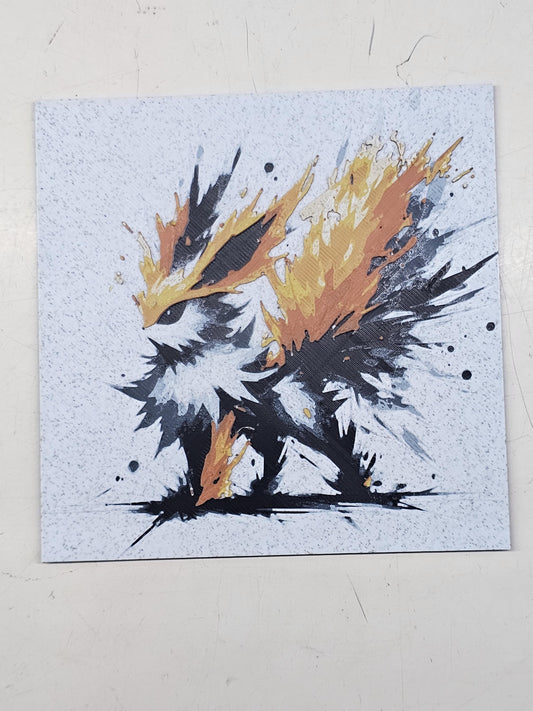 Flareon, Pokemon, Gotta Catch 'Em All 3D Printed Hueforge Fan Art