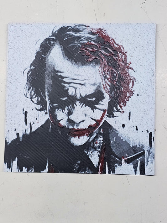 The Joker, Heath Ledger 3D Printed Hueforge Fan Art
