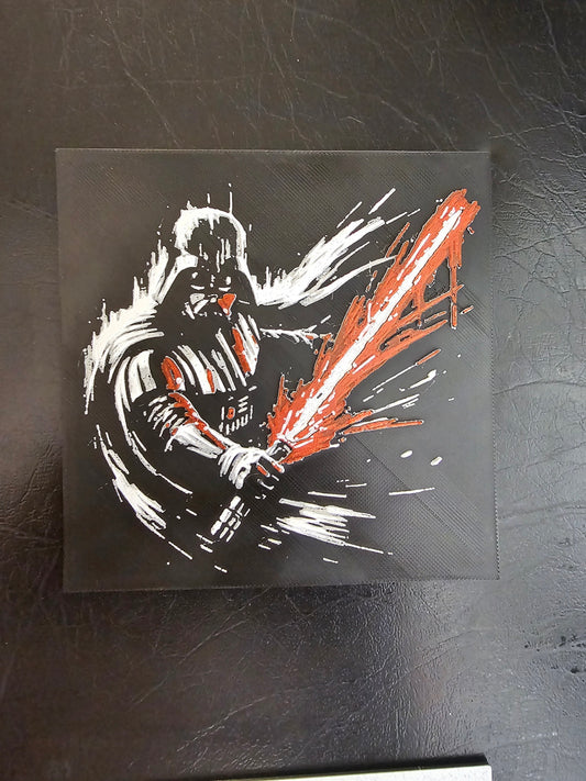 Darth Vader in Action!  Black Background,
