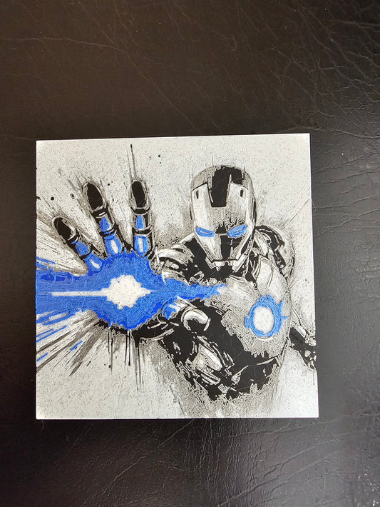Iron Man Ion Blast 2 tone Blue/Silk Blue 5 Color Hueforge 3D Art