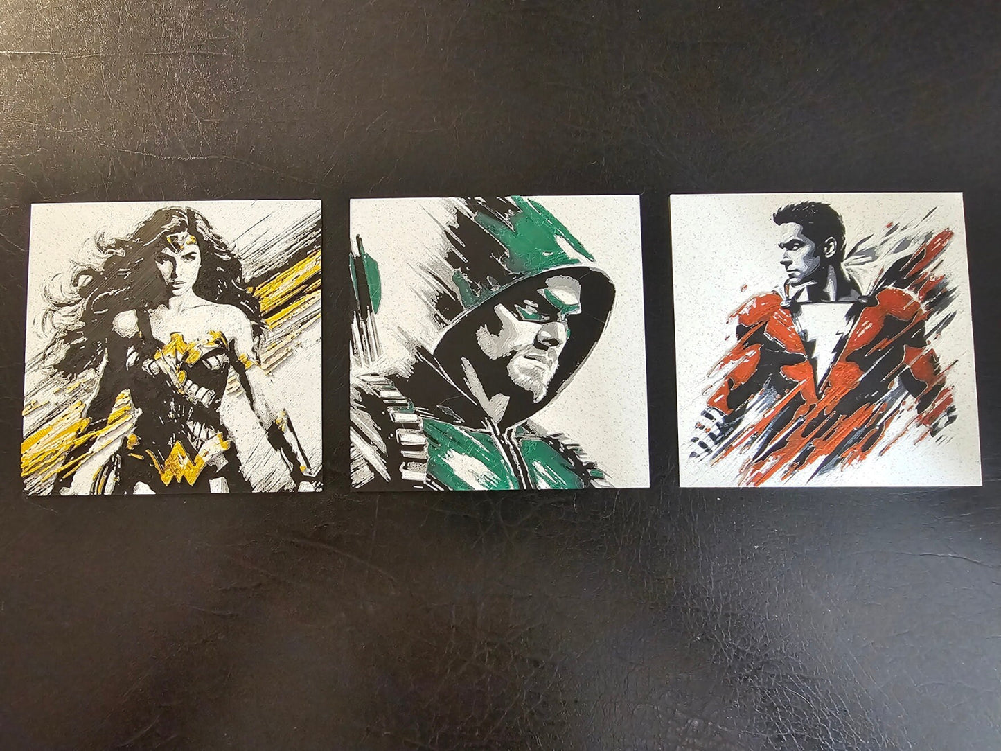 Wonder Woman in 5 Color Silk Gold 3D Hueforge Art