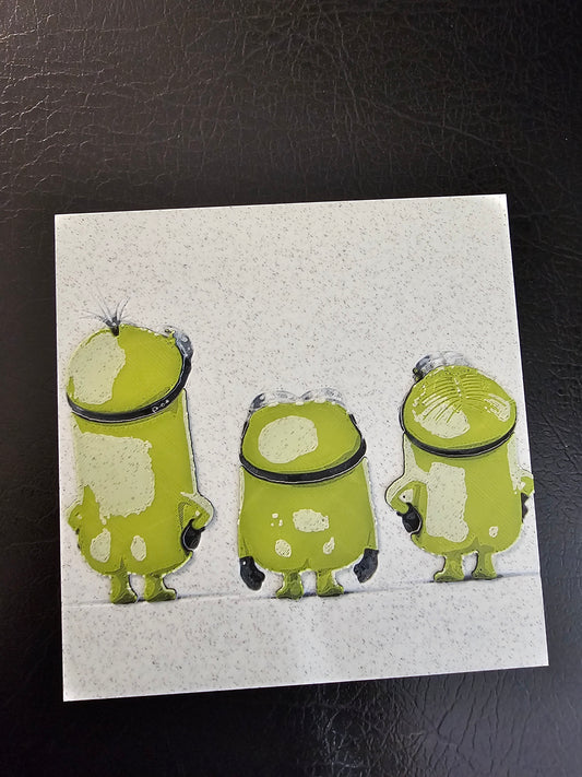 Naked Minions 4 color 3D Hueforge Art