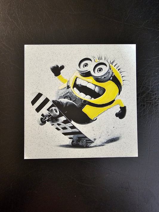 Minion on Skateboard 5 color 3D Hueforge Art
