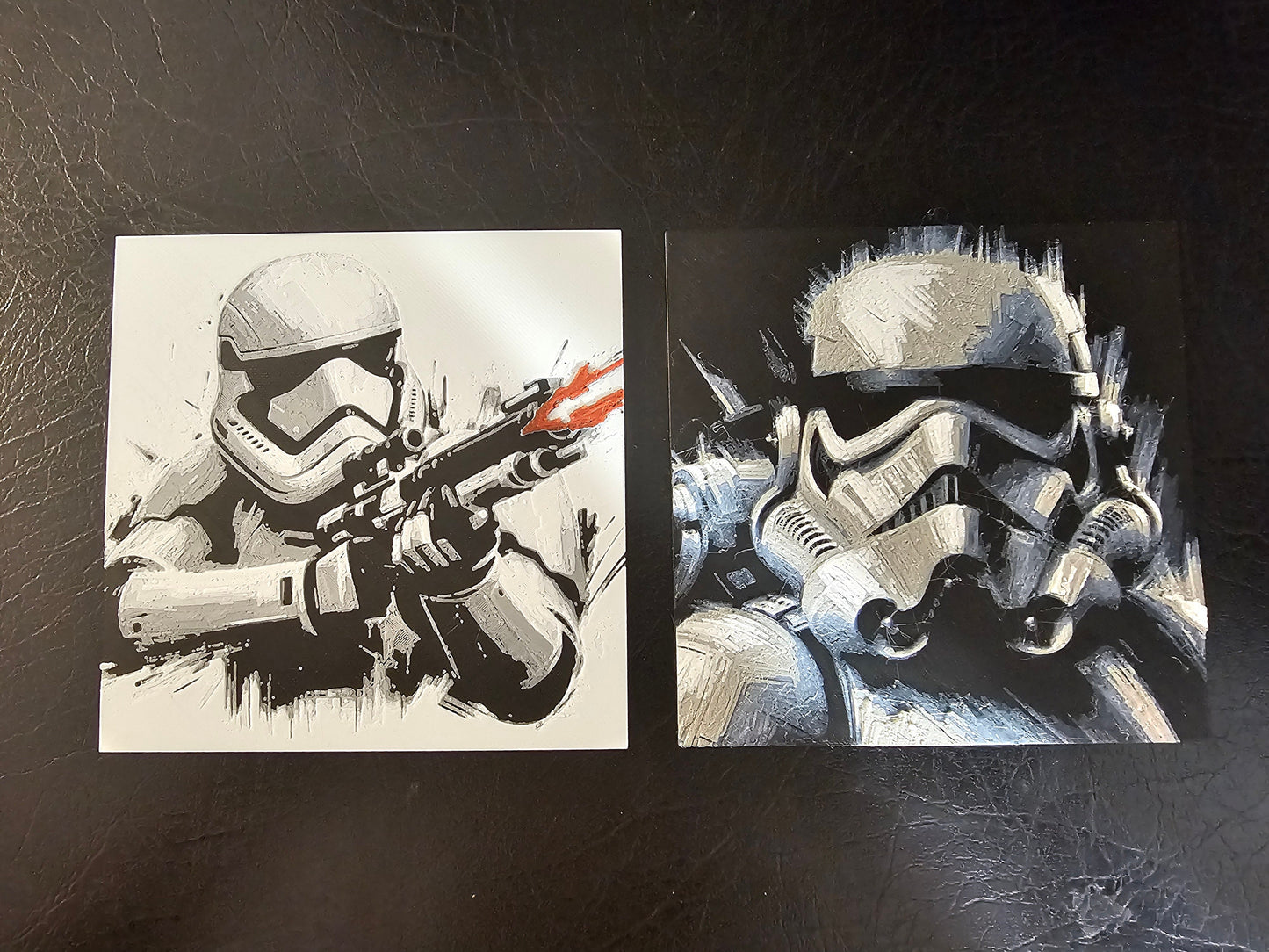 Storm Trooper Firing Blaster 3D Hueforge Art