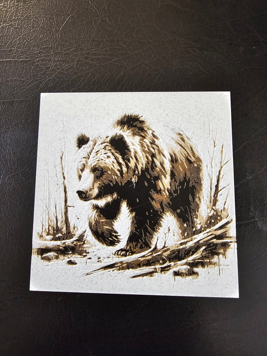Grizzly Bear 3D Hueforge Art
