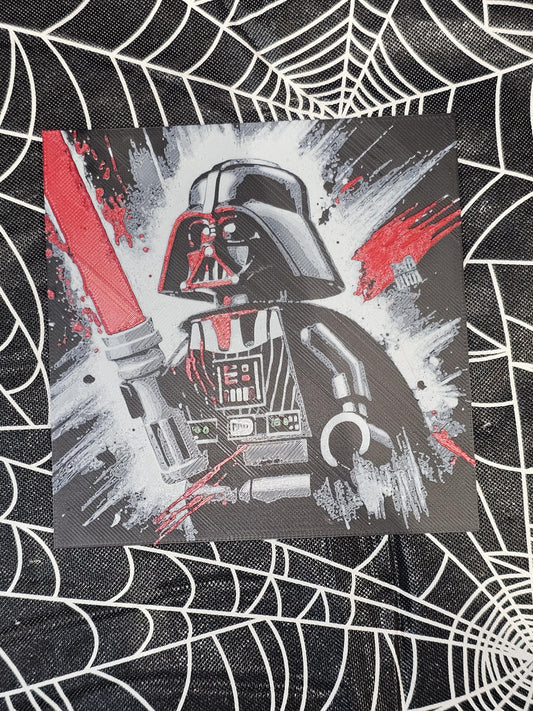 Lego Vader 3D Printed Hueforge Fan Art