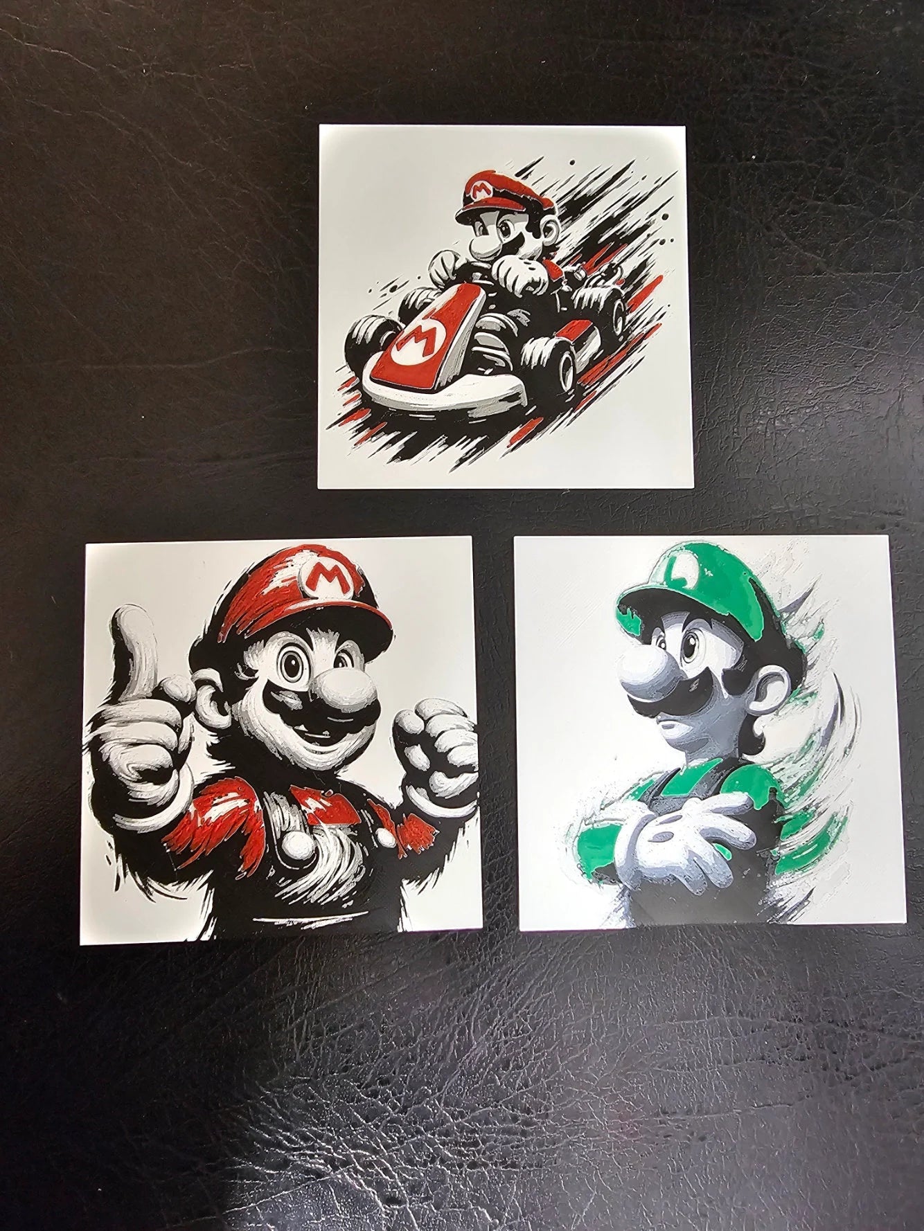 Mario and Luigi, Super Mario Bros 3D Printed Hueforge Fan Art