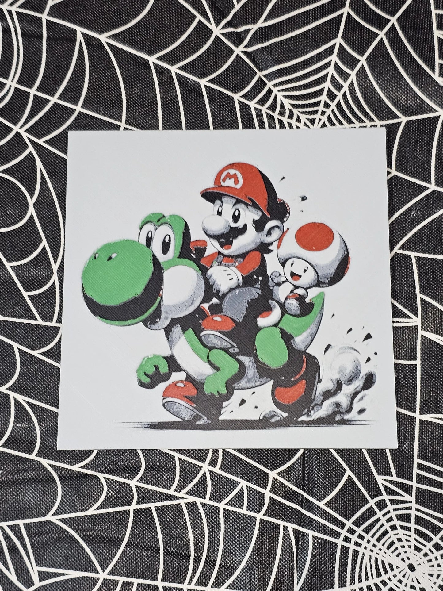 Mario and Luigi, Super Mario Bros 3D Printed Hueforge Fan Art